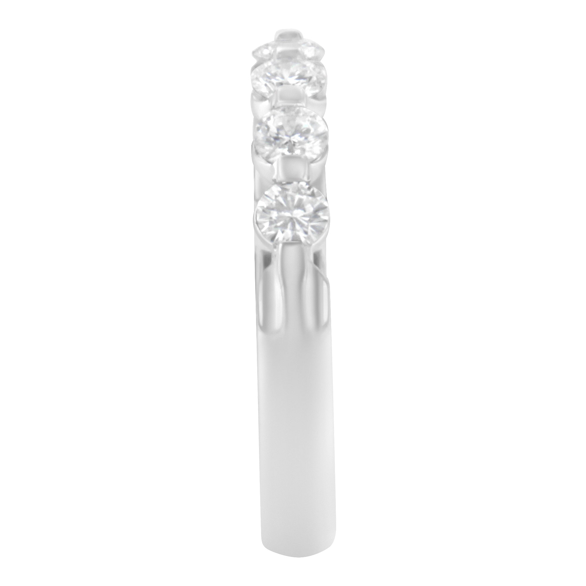 14K White Gold 1/2 cttw Diamond 5-Stone Band Ring (H-I Color, SI2-I1 Clarity) - Size 7