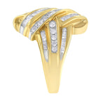 10K Yellow Gold Diamond Bypass Ring (1.0 cttw, H-I Color, I2-I3 Clarity)