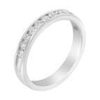 14K White Gold 1/2 cttw Diamond Band Ring (I-J Color, I2-I3 Clarity) - Size 7
