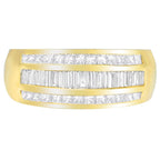 14K Yellow Gold 1ct. TDW Princess and Baguette-Cut Diamond Ring(H-I, SI1-SI2)