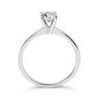14K White Gold 1/2 Carat Total Weight Round Lab Grown Diamond 4 Prong Solitaire Engagement Ring (F-G Color, VS2-SI1 Clarity) - Size 7