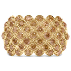 10K Yellow Gold 2.0 Cttw Brown Diamond Teardrop Design Cocktail Ring