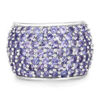 4.22 Carat Genuine Tanzanite .925 Sterling Silver Ring