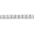 4.96 Carat Genuine White Topaz .925 Sterling Silver Bracelet
