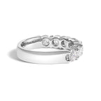 14K White Gold 2. 0 Cttw Diamond 7 Stone Band Ring