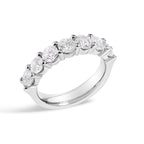 14K White Gold 2. 0 Cttw Diamond 7 Stone Band Ring