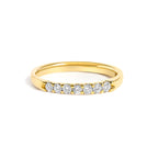 14K White Gold 1/4 Cttw Diamond 7 Stone Band Ring