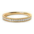 14K Yellow Gold 1/4 Carat Total Weight Round Diamond Milgrain Wedding Band (I-J Color, SI2-I1 Clarity) - Size 6.5