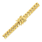6.65mm 10k Yellow Gold Semi-Solid Miami Cuban Chain