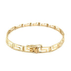 14k Yellow Gold Fancy Greek Key Motif Bracelet