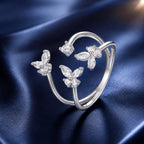 925 Sterling Silver Pavé Setting CZ White Gold Plated Ring 0.18cm for Women