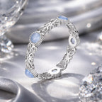 S925 Sterling Silver 4mm Platinum Plated Ring for Women Size 6.0
