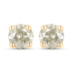 1.16 Carat Genuine LB Diamond 14K Yellow Gold Earrings