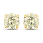 1.12 Carat Genuine LB Diamond 14K Yellow Gold Earrings