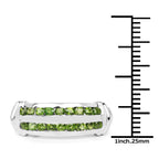 0.72 Carat Genuine Chrome Diopside .925 Sterling Silver Ring