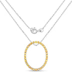 3.84 Carat Genuine Yellow Sapphire .925 Sterling Silver Pendant