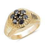 0.91 Carat Genuine Black Diamond .925 Sterling Silver Ring