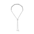 .925 Sterling Silver 1/10 Cttw Diamond X Link Bolo Bracelet (I-J Color, I2-I3 Clarity)