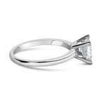 14K White Gold 1.0 Cttw Princess Lab-Grown Diamond Solitaire Engagement Ring (F-G Color, VS1-VS2 Clarity) - Ring Size 7