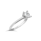14K White Gold 1.0 Cttw Princess Lab-Grown Diamond Solitaire Engagement Ring (F-G Color, VS1-VS2 Clarity) - Ring Size 7