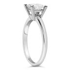 14K White Gold 1.0 Cttw Princess Lab-Grown Diamond Solitaire Engagement Ring (F-G Color, VS1-VS2 Clarity) - Ring Size 7