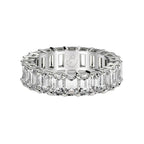 Emerald Cut Lab Grown Diamond Eternity Ring in 14k White Gold (2 cttw FG/VS2)