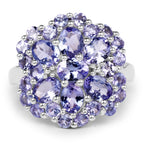 3.91 Carat Genuine Tanzanite .925 Sterling Silver Ring