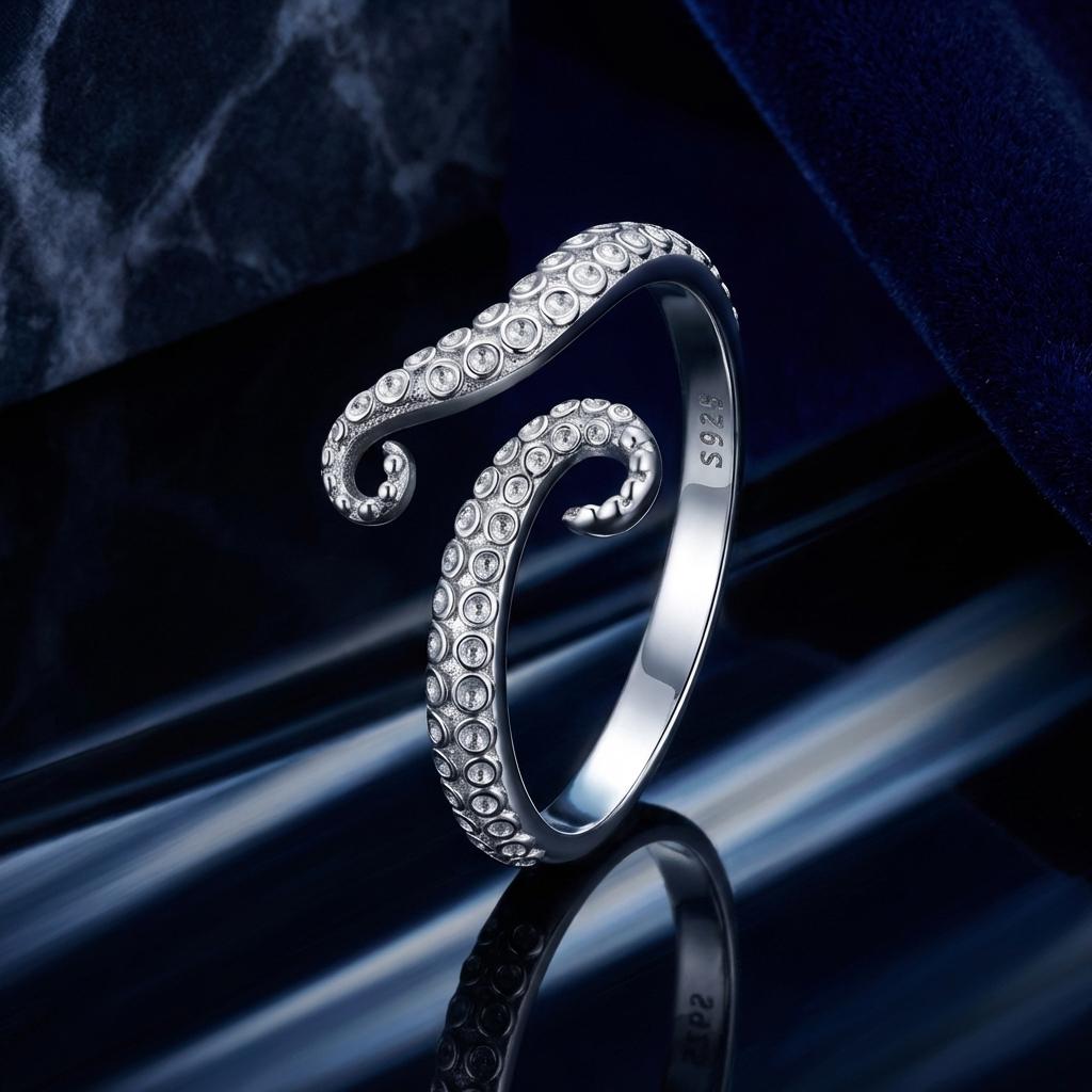 S925 Sterling Silver 0.2cm Platinum-Plated Ring