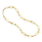 14K Yellow Gold Italian Oval Link Necklace