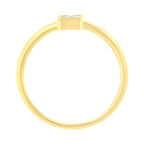 14K Yellow Gold Plated .925 Sterling Silver 1/20 cttw Miracle Set Diamond Promise Ring (J-K Color, I1-I2 Clarity) - Size 6
