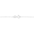 14K White Gold 1/4 Cttw Round-Cut Graduating Diamond Open Circle Hoop 18" Pendant Necklace (J-K Color, I1-I2 Clarity)