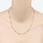 1.62 Carat Genuine Morganite .925 Sterling Silver Necklace