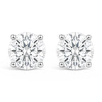 IGI Certified 14K Yellow Gold 1.00 Cttw Round Lab Grown Diamond Solitaire Stud Earrings