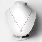 0.70 Carat Genuine Morganite .925 Sterling Silver Pendant