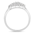 0.37 Carat Genuine White Diamond 14K White Gold Ring (E-F Color, VS-SI Clarity)