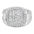 14K White Gold Men's 1 CTTW Diamond Band Ring