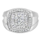 14K White Gold Men's 1 CTTW Diamond Band Ring