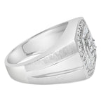 14K White Gold Men's 1 CTTW Diamond Band Ring