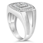 14K White Gold Men's 1 CTTW Diamond Band Ring