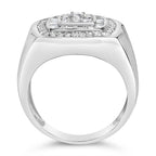 14K White Gold Men's 1 CTTW Diamond Band Ring