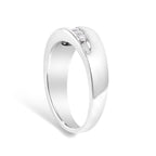 Men's .925 Sterling Silver 1/2 Cttw Diamond 9-Stone Band Ring - Size 10