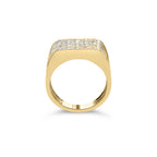 10K Yellow Gold 1.00 Cttw Diamond Multi Row Mens Ring Band