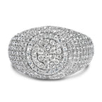 Men's 10K Yellow Gold 1 1/2 Cttw Diamond Cluster Dome Band Ring