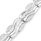 0.84 Carat Genuine White Diamond .925 Sterling Silver Bracelet