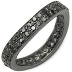 1.11 Carat Genuine Black Diamond .925 Sterling Silver Ring