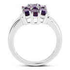 2.80 Carat Genuine Amethyst .925 Sterling Silver Ring