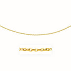 3.5mm 14k Yellow Gold Pendant Chain with Textured Links