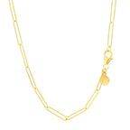 14k Yellow Gold Wire Paperclip Chain (2.7mm)