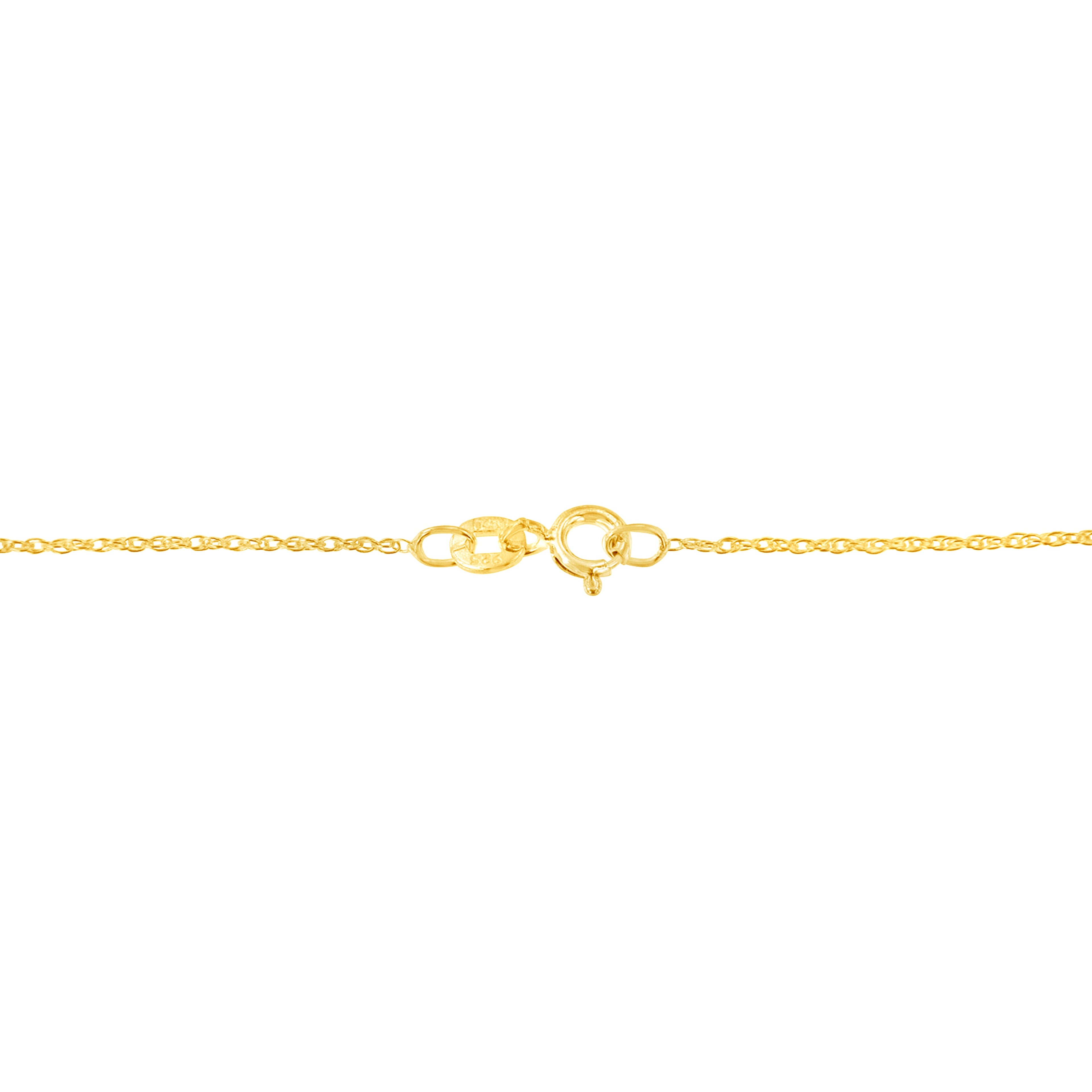 14K Yellow Gold Plated .925 Sterling Silver 1.00 Carat Total Weight Baguette Diamond Composite Open Heart 18" Inch Pendant Necklace (I-J Color, I1-I2 Clarity)