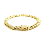 10k Yellow Gold Semi-Solid Miami Cuban Bracelet (7.20 mm)